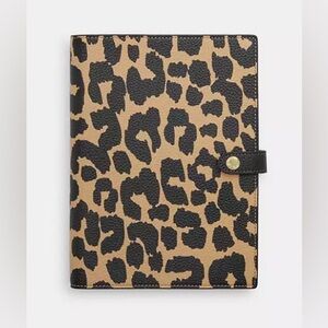 NWT coach! Notebook With Leopard Print